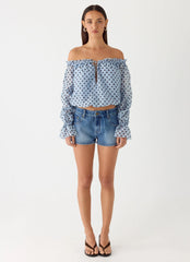 Top Tedara - Topo Azul Moca