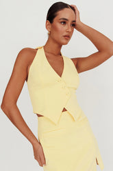 Top tipo chaleco Tammi Halter Limón