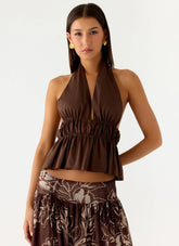 Top corto Figaro - Chocolate