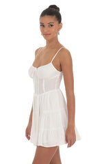 Vestido Corpete Godê Branco