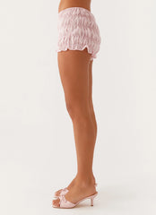 Minishorts fruncidos Girls Like Us - Rosa