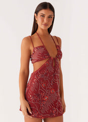 Minivestido Sahara Nights con Cuentas - Óxido