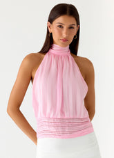 Top de gasa Willow - Rosa Bebé