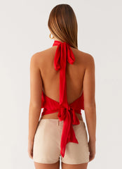 Blusa de chifón Willow - Rojo