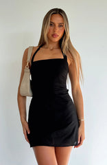 Minivestido Halter "Depende de Mí" Negro