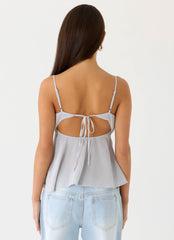 Top de tirantes Selina - Azul brumoso
