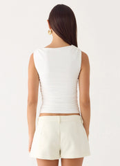 Top corto - Blanco