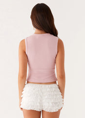 Top Blair abotonado - Rosa