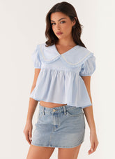 Top Sophie Babydoll - Azul