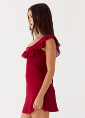 Minivestido Malina - Rojo Oscuro