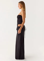 Vestido maxi corsé Emory - Negro