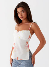 Top sin espalda Rosy Linen - Camelia
