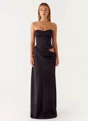 Vestido maxi corsé Emory - Negro