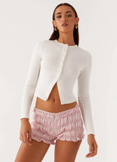 Minishorts fruncidos Girls Like Us - Rosa