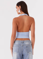 Top Halterneck Rhemmy - Azul