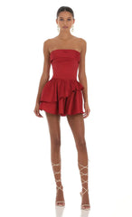Vestido Corpete Tomara que Caia Vermelho