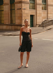 Top Corsé Jeanie - Negro