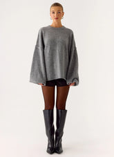 Suéter de punto oversize Jack - Gris