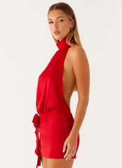 Minivestido Halter Birdie - Rojo