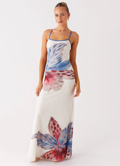 Vestido longo Everett – Estampa Mar de Flores