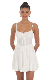 Vestido Corpete Godê Branco