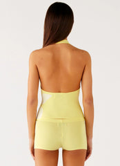 Top de punto Aloha - Amarillo
