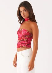 Top de bufanda Hot Like Me - Rosa orquídea
