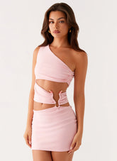 Minivestido con aberturas Malli - Rosa