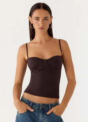 Top con aros Ame - Chocolate