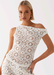Top de ganchillo Ibiza - Marfil