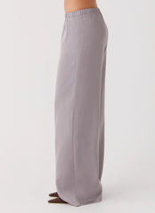 Pantalones de satén Palm Cove - Gris