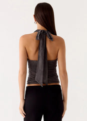 Top corto Aylssa - Ceniza