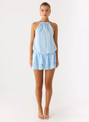 Minivestido Parade Halter - Azul Bebé