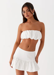 Top corto burbuja Sweet Thing - Blanco