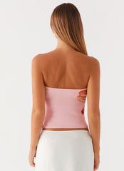 Top sin tirantes Fall For You - Rosa