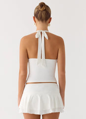 Illuminate Halter Top - White