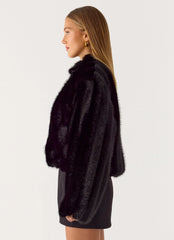 Chaqueta de piel sintética Naylor - Negra