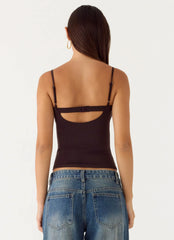Top con aros Ame - Chocolate