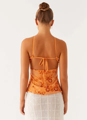 Top Catalina con lentejuelas - Naranja