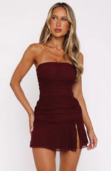 Mini Vestido Tomara que Caia Vinho
