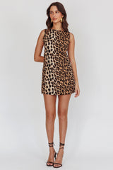 Minivestido Rhode Island con estampado de leopardo