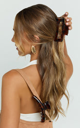 Pinzas para el pelo Jenner - Paquete de 2 pinzas grandes de carey