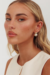 Brincos Lulu Pearl Accent Dourado/Pérola