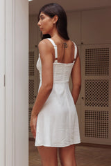 Vestido Mini Plisado Day Dreamer Blanco