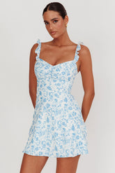 Minivestido evasé Sorbet azul