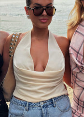 Top Charli con cuello - Limón