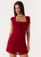 Minivestido Malina - Rojo Oscuro
