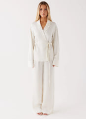Camisa anudada Tammie - Perla