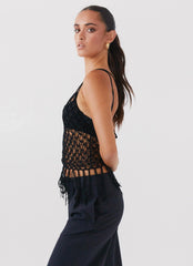 Metro Wilds Net Top - Negro