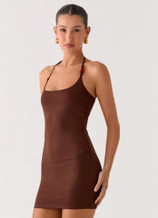 Minivestido Palm Beach - Chocolate